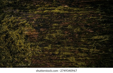dark mossy tree trunk texture