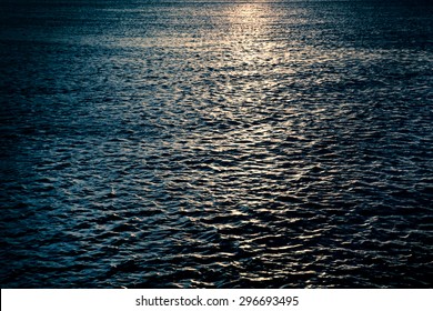  Dark Ocean With Moonlight