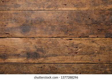 Dark old wooden table texture background top view - Shutterstock ID 1377288296