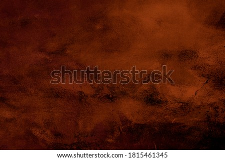 Dark orange painting abstract background or texture 