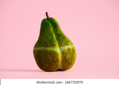dark overexposed pear with traces of sunburn, creative concept summer vacation sunburn - Shutterstock ID 1667722975