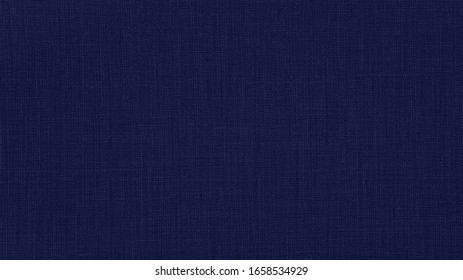 Dark Phantom Blue Natural Cotton Linen Textile Texture Background