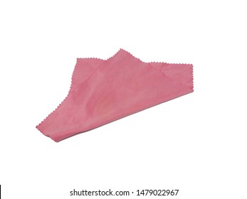 Dark Pink Handkerchief Isolated On White Background