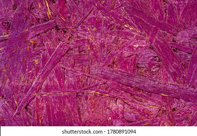 Dark Pink Painted Pressed Wooden Textured Bakground, Waferboard Close-up.