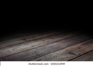 Dark Plank Wood Floor Texture Perspective Background For Display Or Montage Of Product,Mock Up Template For Your Design.