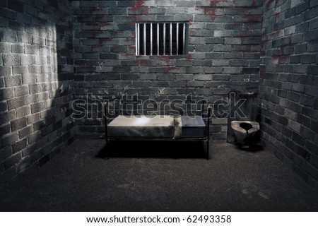 dark prison cell at night
