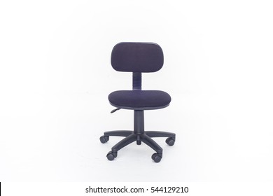 Dark Purple Office Chair Isolated On White Background