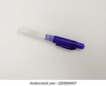 Dark Purple Pen Isolated On White Background