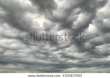 Dark raincloud, Cloudy sky before rain.