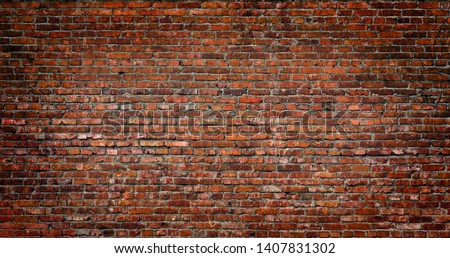 Dark Red Brick wall background and texture