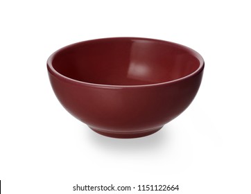 red ceramic bowl