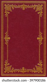 Dark Red Leather Book Cover