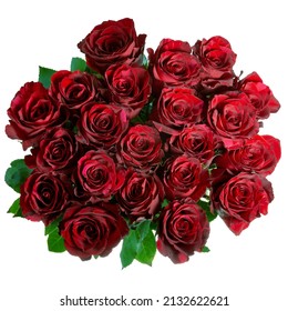 Dark Red Roses Bouquet Isolated On Stock Photo 2132622621 | Shutterstock