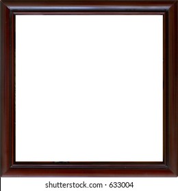 Dark Red Wood Frame Square