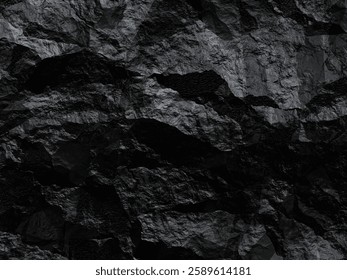 Dark Rock Surface with Unique Patterns for Creative Projects