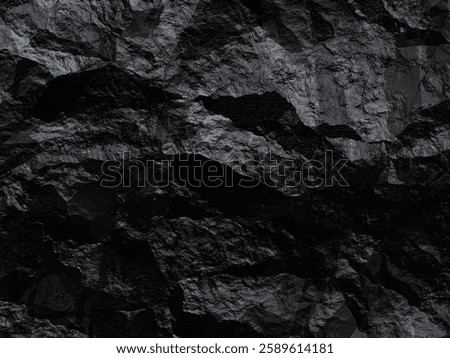 Dark Rock Surface with Unique Patterns for Creative Projects