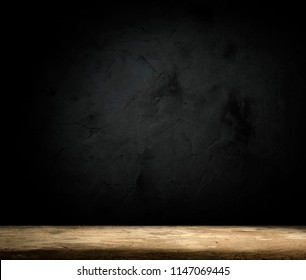 Dark Room Tile Floor Brick Wall Stock Photo (Edit Now) 1147069445