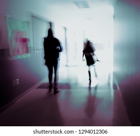 Dark School Hallway.