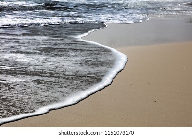 Dark Sea Wave On Fine Sand Beach On Koh Chang Island