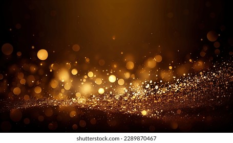 Dark shiny golden glitter background. - Shutterstock ID 2289870467
