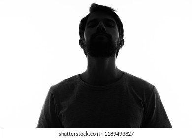 Typical Upper Body Man Silhouette Wearing Stock Photo (Edit Now) 133966718