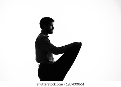 Dark Silhouette Man Classic Suit Stock Photo 1209000661 | Shutterstock