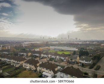 Dark Skies Over South London Aerial View