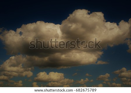 Dark sky carrated clouds change of weather to cold thunderstorm rain