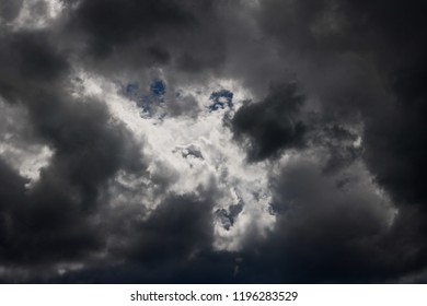 Dark sky with clouds