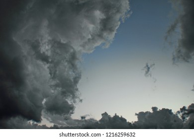 Dark sky with clouds