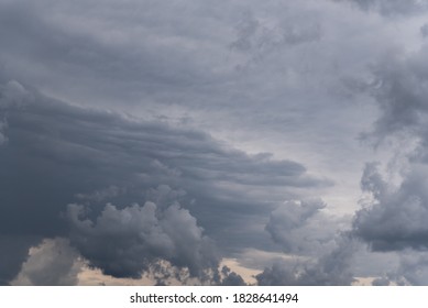Dark sky covered with clouds