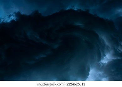 Dark sky during thunderstorm or dark clouds background