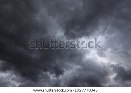Dark sky full of clouds before the rain