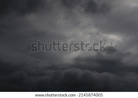 Dark sky full of clouds before the rain