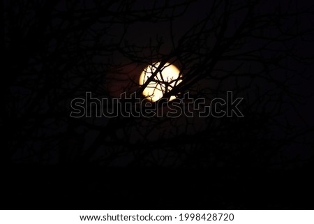 dark sky with full moon