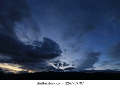 Dark sky with rain clouds