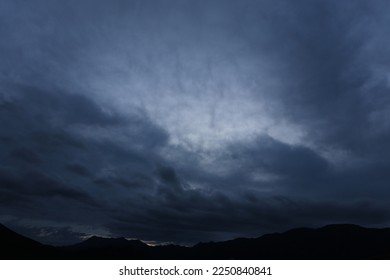 Dark sky with rain clouds