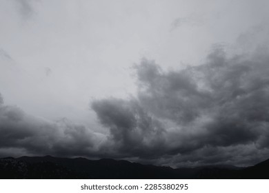 Dark sky with rain clouds