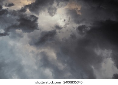 Dark sky with rain clouds