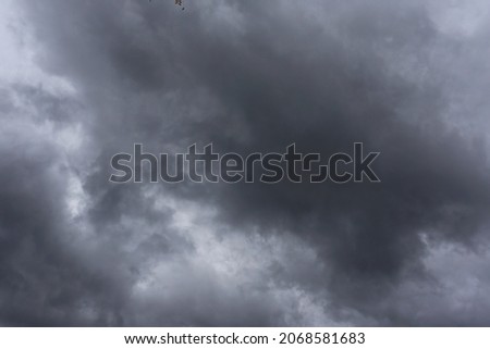 Dark sky with rain clouds