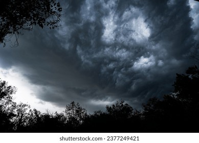 Dark sky with stormy clouds. Dramatic sky rain,Dark clouds before a thunder-storm.