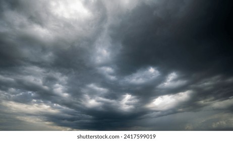 Dark sky with stormy clouds. Dramatic sky rain,Dark clouds before a thunder-storm.