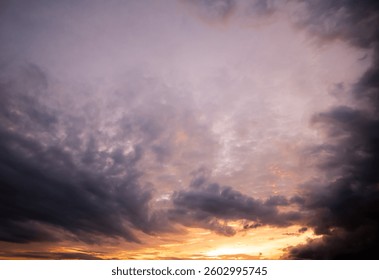 Dark sky with stormy clouds. Dramatic sky rain,Dark clouds before a thunder-storm.