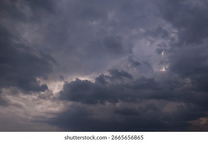 Dark sky with stormy clouds. Dramatic sky rain,Dark clouds before a thunder-storm,clouds before rain