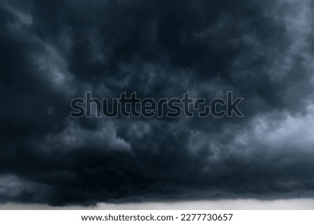  Dark sky with stormy clouds. Dramatic sky ,Dark clouds before a thunder-storm.