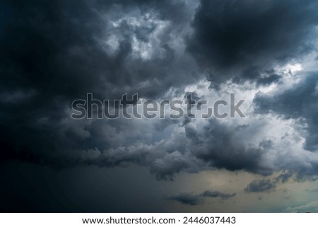Dark sky with stormy clouds. Dramatic sky rain,Dark clouds before a thunder-storm.