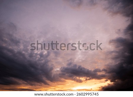 Dark sky with stormy clouds. Dramatic sky rain,Dark clouds before a thunder-storm.