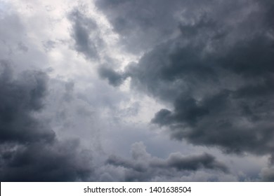 Dark sky with white clouds