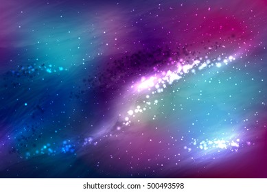 Dark space background with stars, nebula and gas clouds. - Shutterstock ID 500493598
