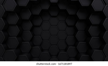 Dark Space With Hexagon Pattern2